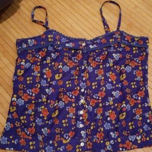 Flower print tank top